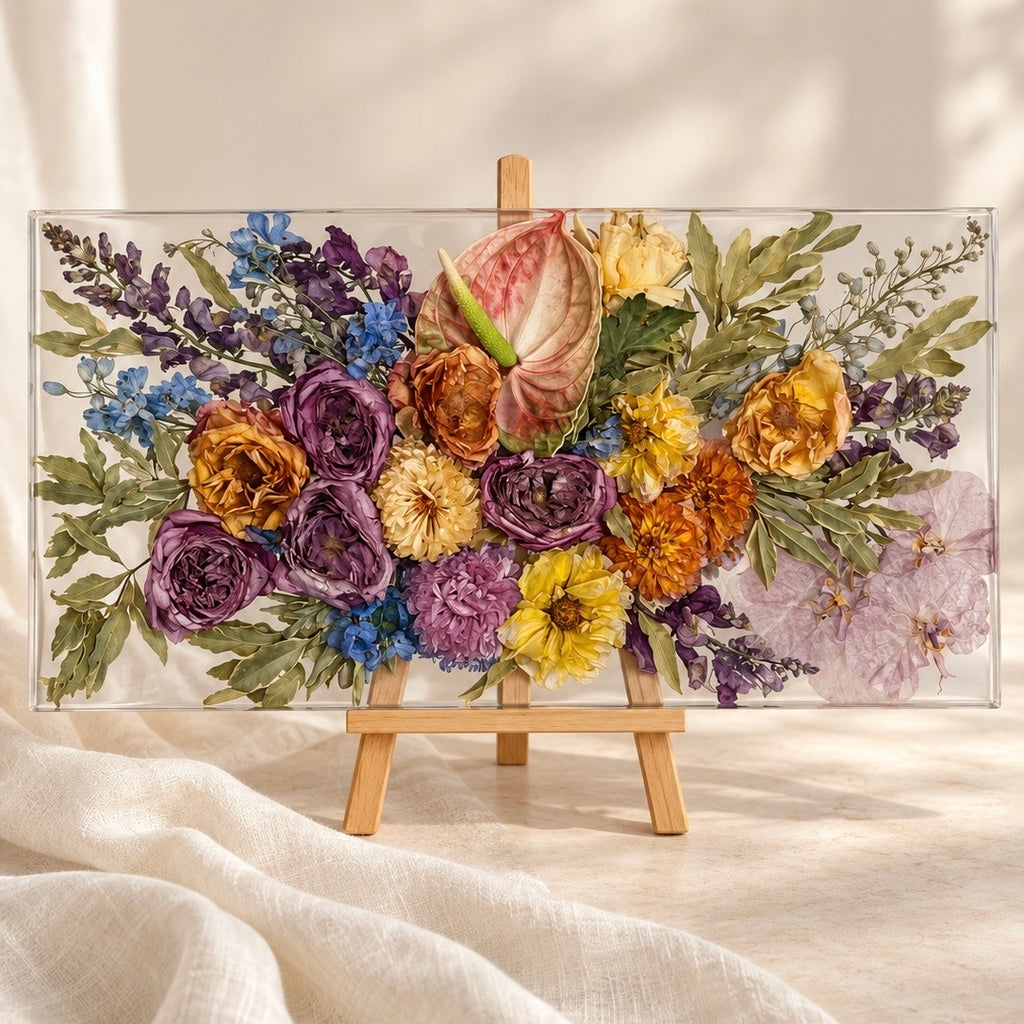 Floral Preservation XL Resin Wall Art