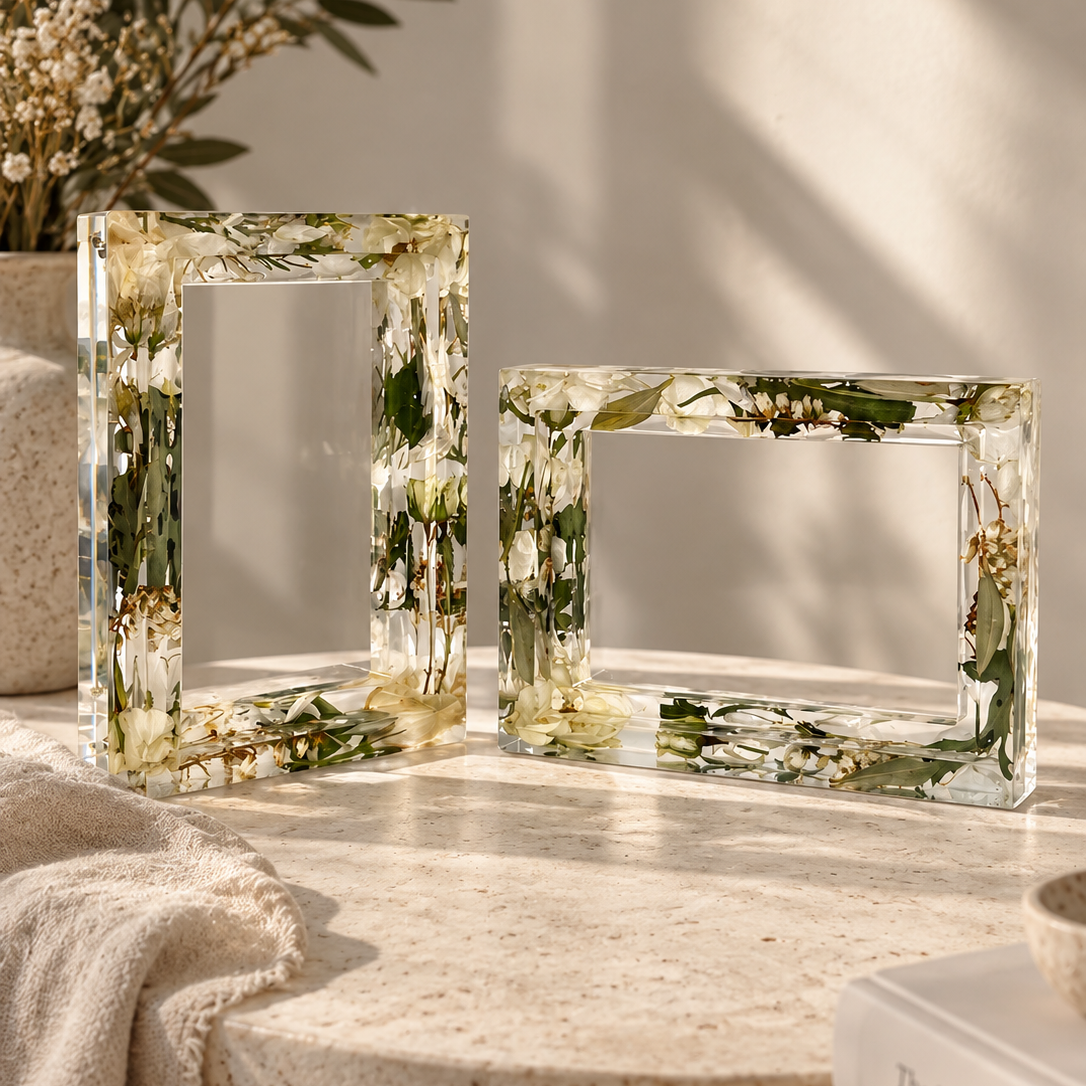 Floral Preservation Photo Frame