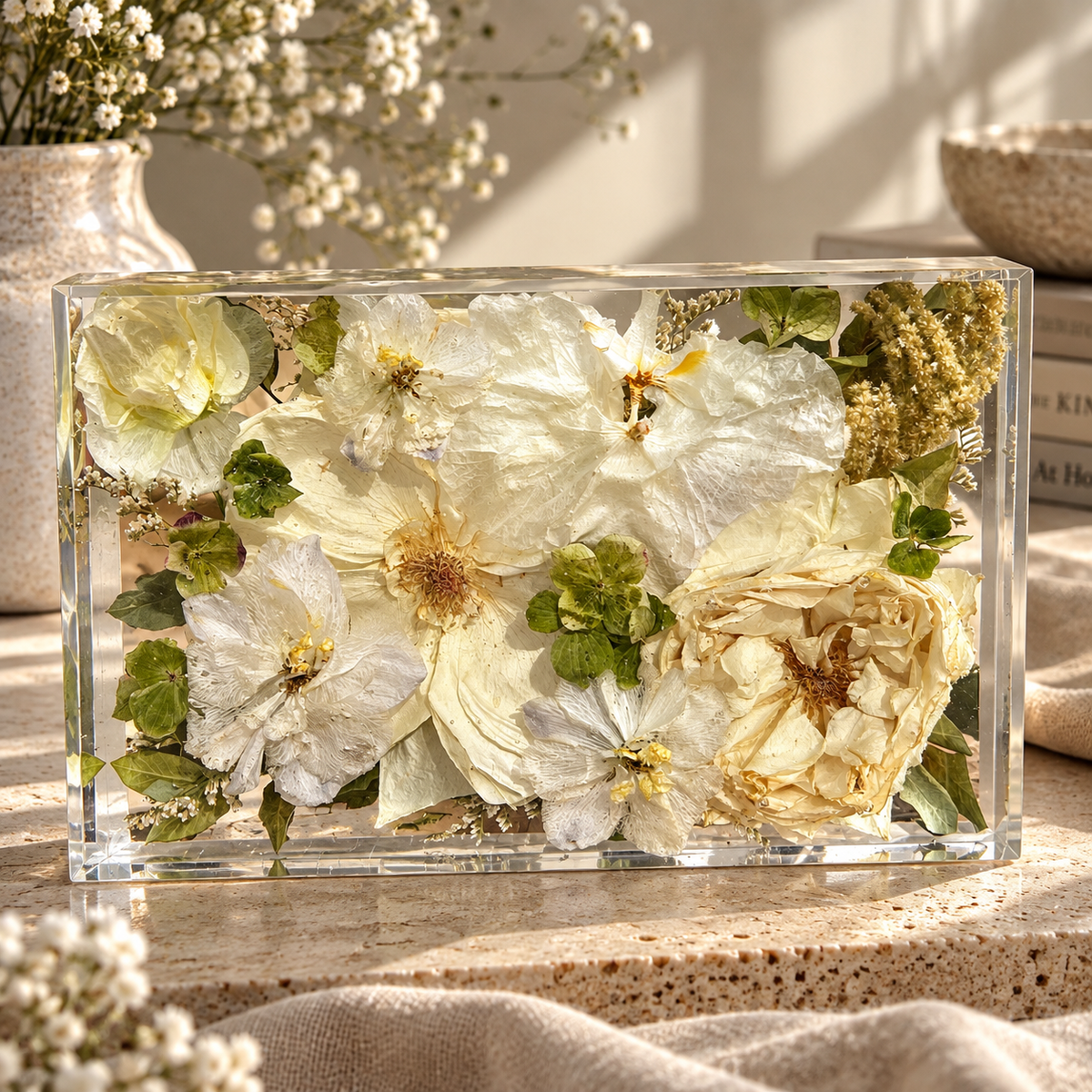 Floral Preservation Small Rectangle Keepsake