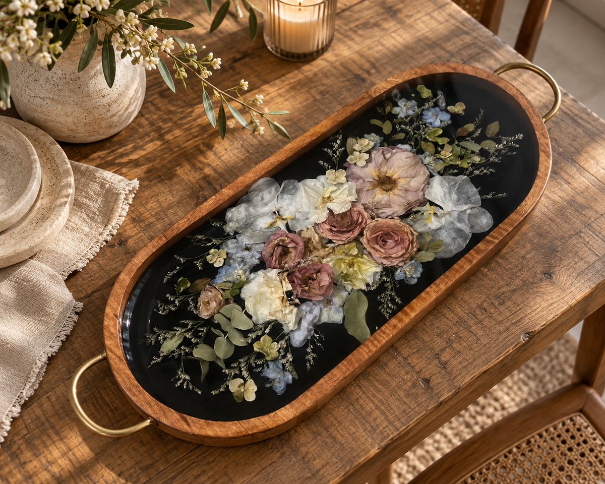 Floral Preservation Serving Tray