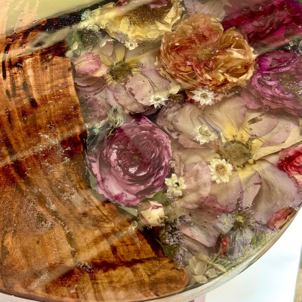 Timber and Resin Round Charcuterie Board